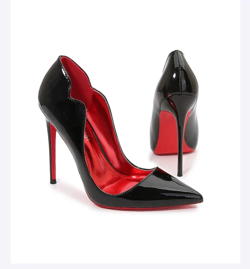 European And American Nightclubs Dressing Dance High Heels Women's Thin Heels Black Bed Pointed Toe French Single Shoes Women