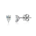 0.5CT 1CT Pear Cut Certified Moissanite Stud Earrings for Women 100% 925 Sterling Silver Plated 18k Gold Wedding Jewelry