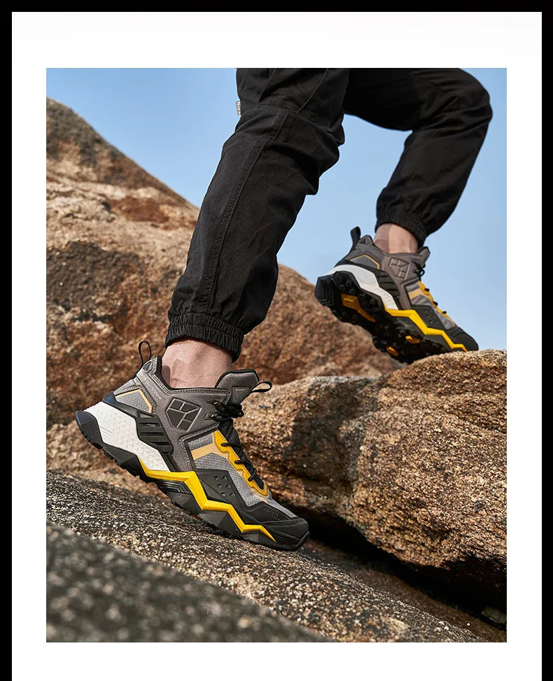 Men  Waterproof Hiking Shoes Breathable Hiking Boots Outdoor Trekking Boots Sports Sneakers Tactical Shoes