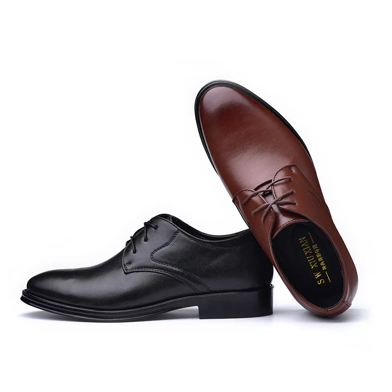 Men’s Formal Leather Shoes – Classic Black/Brown Dress Shoes, EU Sizes 40–48