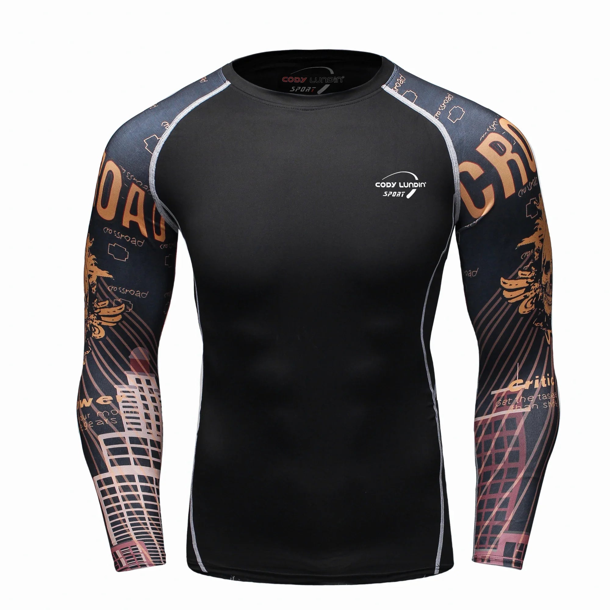 Men Long Sleeve Compression Athletic Workout Shirt Water Sports UPF 50+ Rash Guard High Quality Jiu Jitsu Gi BJJ Top