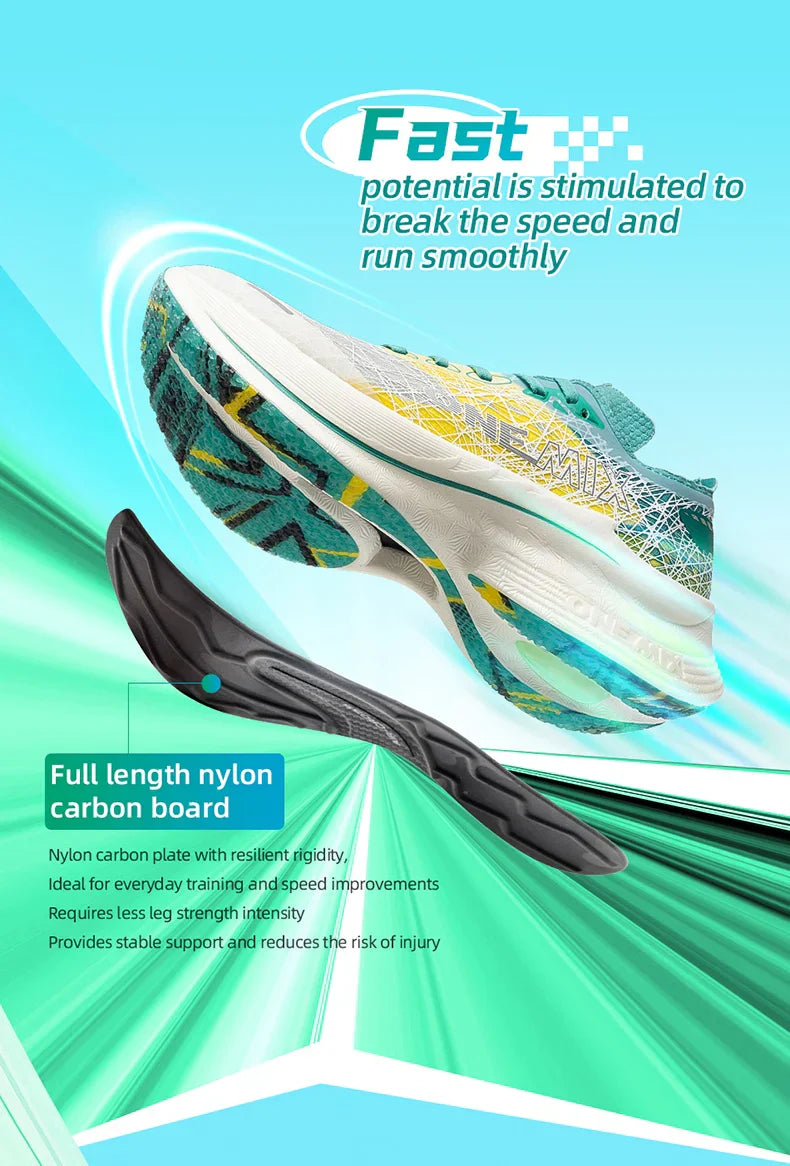 Carbon Fiber Plate Running Shoes Traction Shock Absorption Sneakers Professional Marathon PB Racing Sports Trainers Shoes
