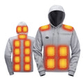 Self Heated Jacket Men Women Sweatshirts Hoodies 17 Areas USB Heated Clothing Winter Thermal Skiing Camping Hiking Sweatshirts