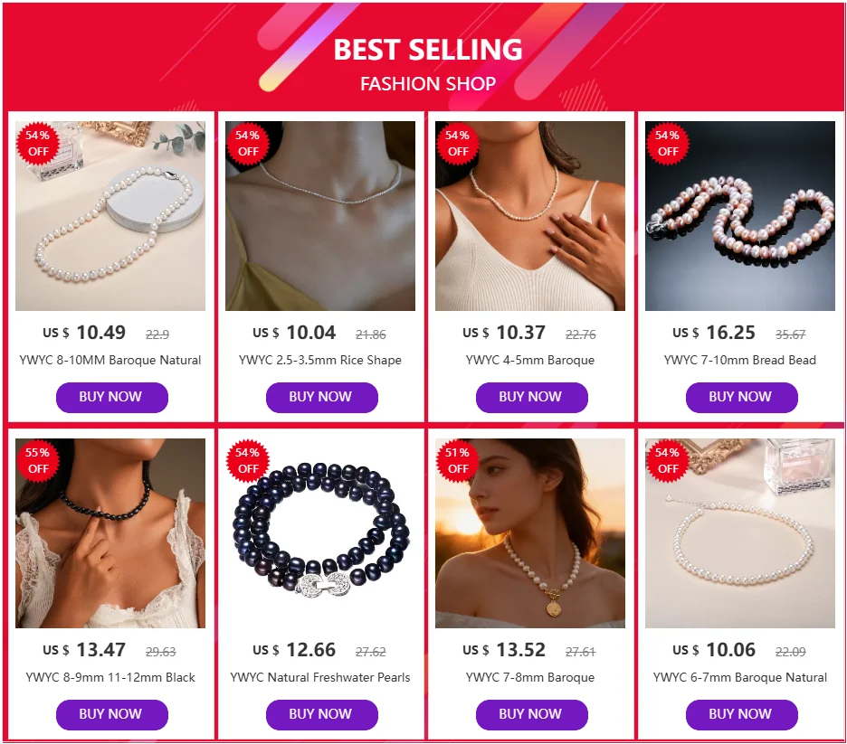 8-10MM Baroque Natural Freshwater Pearl Necklaces for Women 925 Sterling Silver Necklaces Jewelry 40-50cm Length