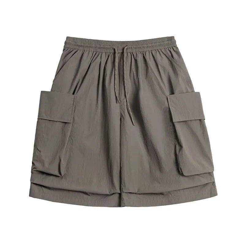 2026 New American Retro Mountain Lightweight A-line Shorts Men Big Pocket Functional Straight Leg Summer Pants Cargo Pants