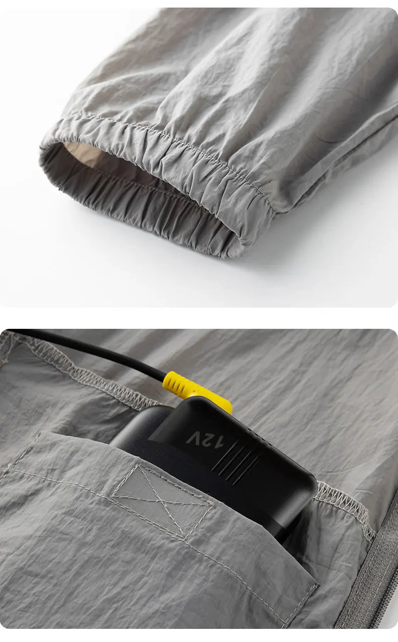 Portable Air Conditioner Jacket USB Fan Cooling Coat Outdoor Work Construction Fishing Hunting Lightweight Sun protection Jacket