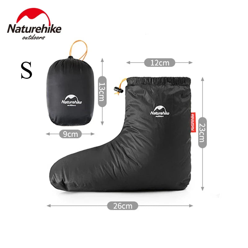Ultralight Portable Winter Waterproof Warm Three Piece Down Hat Gloves Shoe Covers Hiking Camping Clothing Equipment