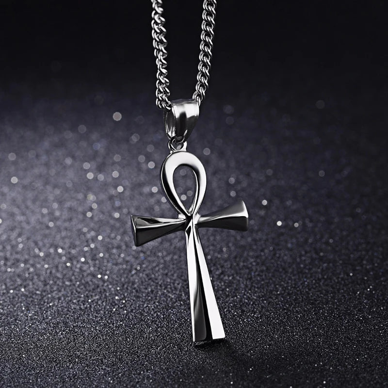 Amulet Pendant Egyptian Ankh Crucifix Necklaces Pendants  Symbol of Life Cross Necklaces Jewelry Wholesale