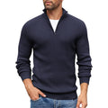Men's Turtleneck Pullover Sweaters Zip Knitted Jumper Winter Sweater Long Sleeve Work Warm Coats Slim Fit Lightweight Outwear