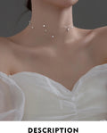 Sparkling Cubic Zirconia Choker Necklace 925 Sterling Silver Stars Fashion Necklaces For Women Party Fine Jewelry Gifts