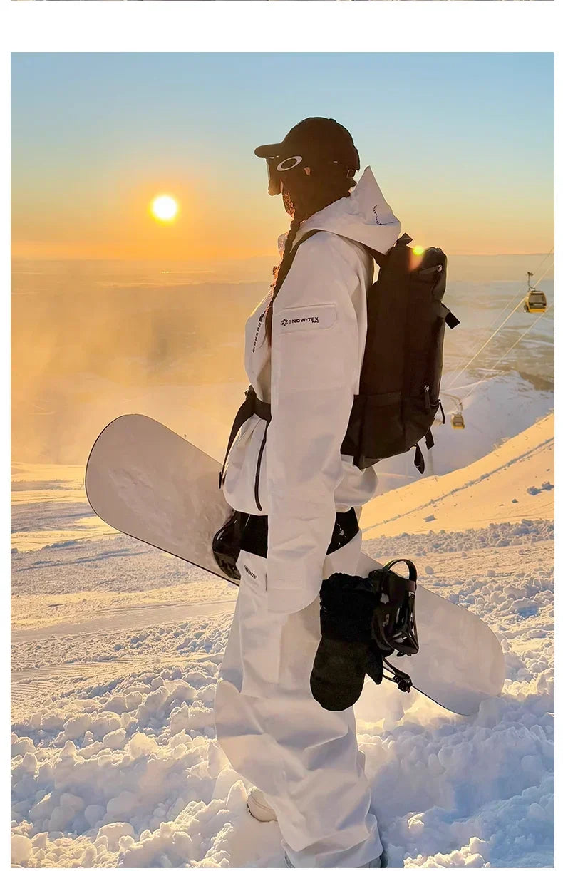 John Snow Winter Ski Suits Men And Women Outdoor Waterproof Breathable Warm Snowboarding Suit Sets Skiing Jacket And Pant