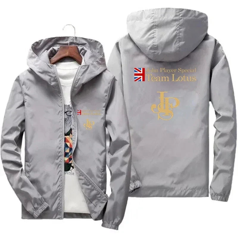 Men's Spring and Autumn JPS Zone Player Special Team Large Size Sportswear Thick Windproof Hooded Zipper Navigation Jacket