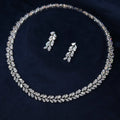 2PCS Jewelry Sets for Women Charming Round Design Elegant CZ Earrings and Necklaces Fashion Girls Gifts