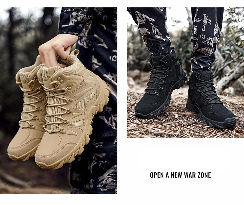 Combat Training Boots Male Outdoors Camping Anti-wear Rapid Response Hiking Shoes Fishing Hunting Sneakers