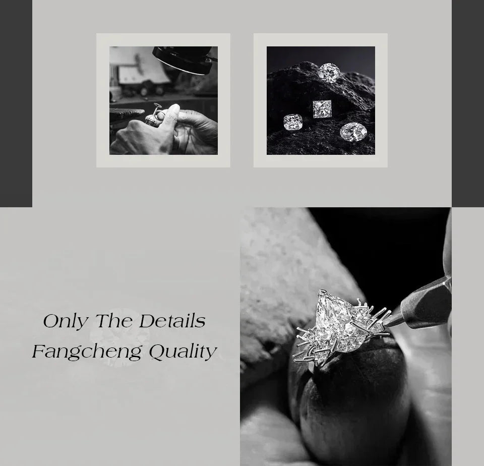 D VVS1 Moissanite Four Claw Earrings For Women Man S925 Sterling Silver Sparkling Wedding Jewelry Shipping from the USA