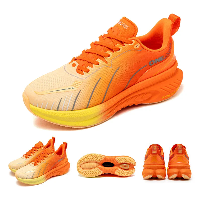 New Cushioning Running Shoes For Men Suitable Heavy Runners Lace Up Sports Women Non-slip Outdoor Athletic Male Sneakers