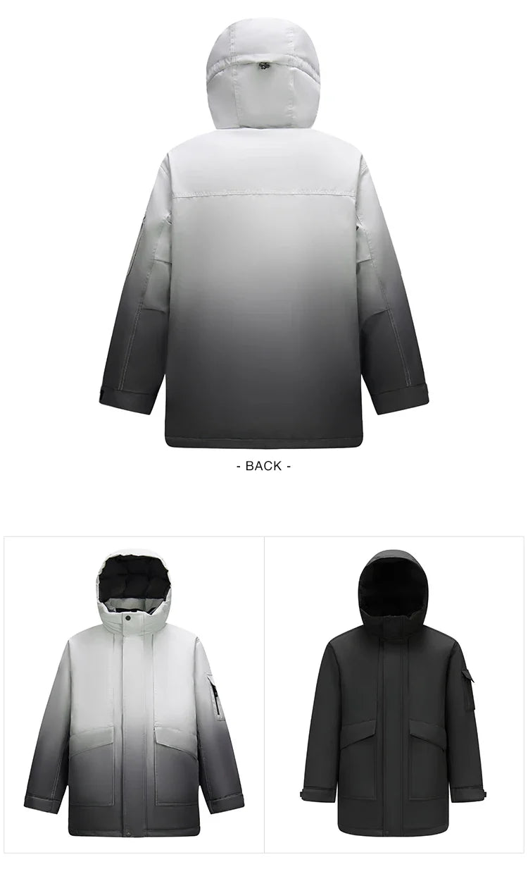 Men Mid-Length Loose Outerwear 2025 New Winter Windproof Three-Resistant Warm Casual Coat Man Clothing Daily Wear