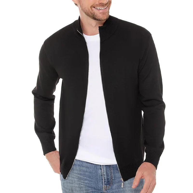 Animal Game Men's Zipper SweatCoats Casual Cardigan Sweaters Stand Cold Blouse Knitwear Winter Outdoor Jumper Warm Streetwear