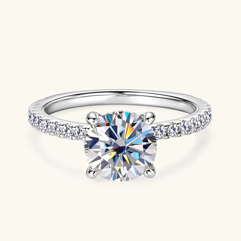2CT Moissanite Engagement Wedding Ring for Women 925 Sterling Silver Rings Promise Finger Jewelry Sparking Lab Diamond 8mm