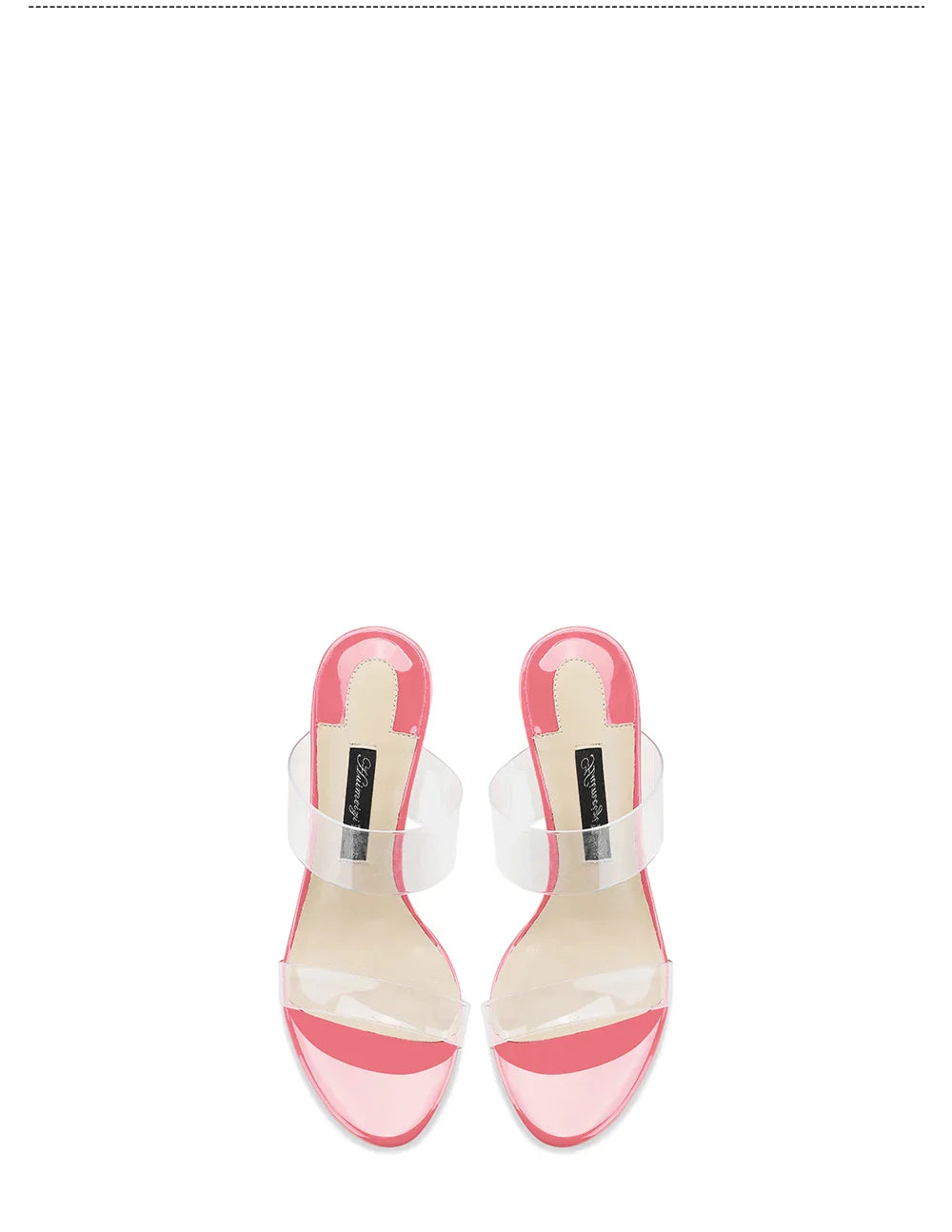 Pink Summer New Fashionable Open toed Sandals High Heels Women's Fine Heels Sharp Pointed Design Sensation Cool Slippers