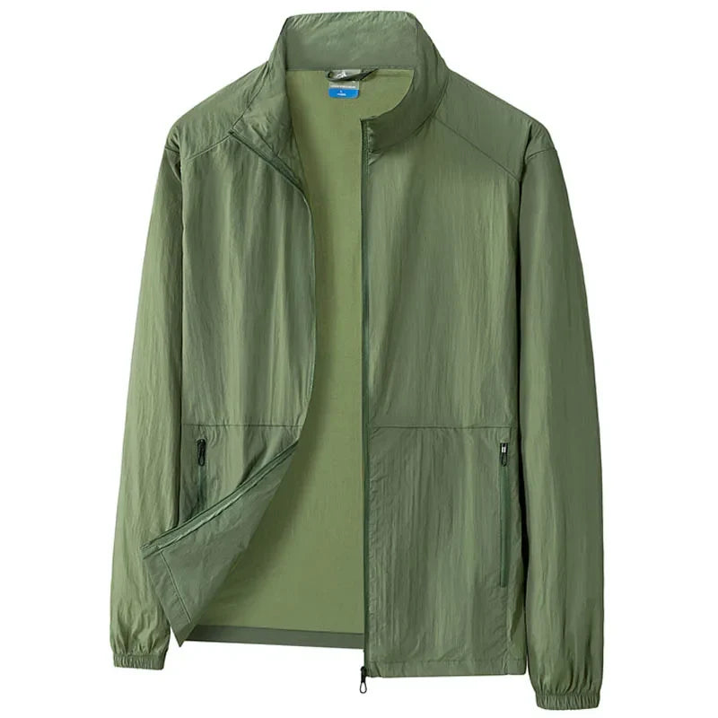 Oversize 7XL 8XL Summer UV Sun Protection Light Jacket Men Outwear Sport Cycling Hiking Fishing Coat Men Resistant Skin Clothing