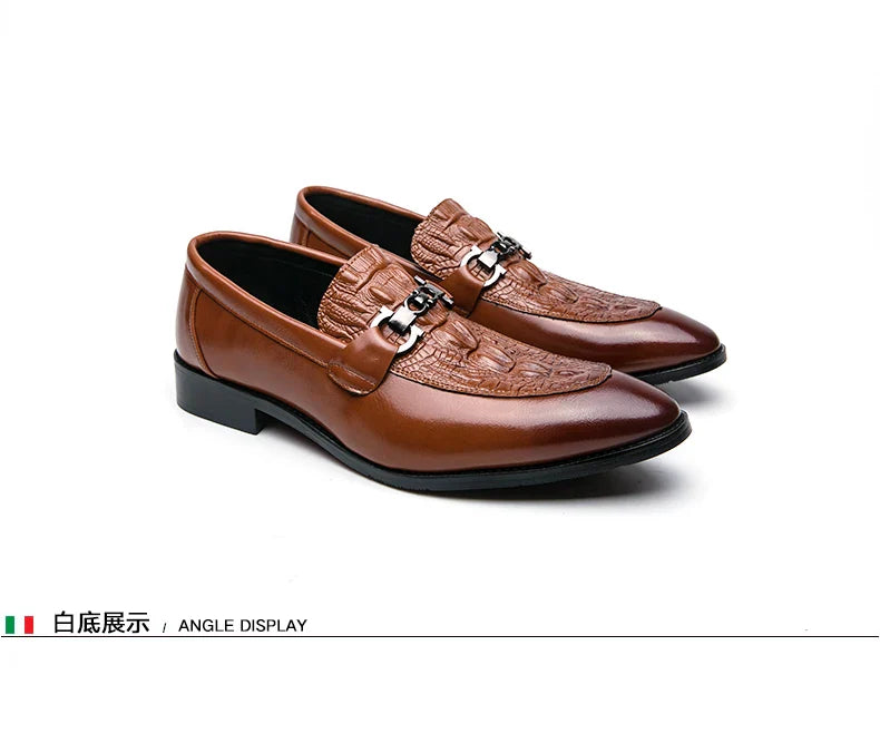 New Dress Leather Lofers Men Classic Casual Business Shoes For Men Social Party Leather Shoes Slip On Wedding Office Shoes Male