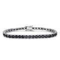 TY 3mm 4mm Black Moissanite Tennis Bracelet Full Diamond 925 Sterling Silver Plated 18k Hiphop Bracelets for Women Man
