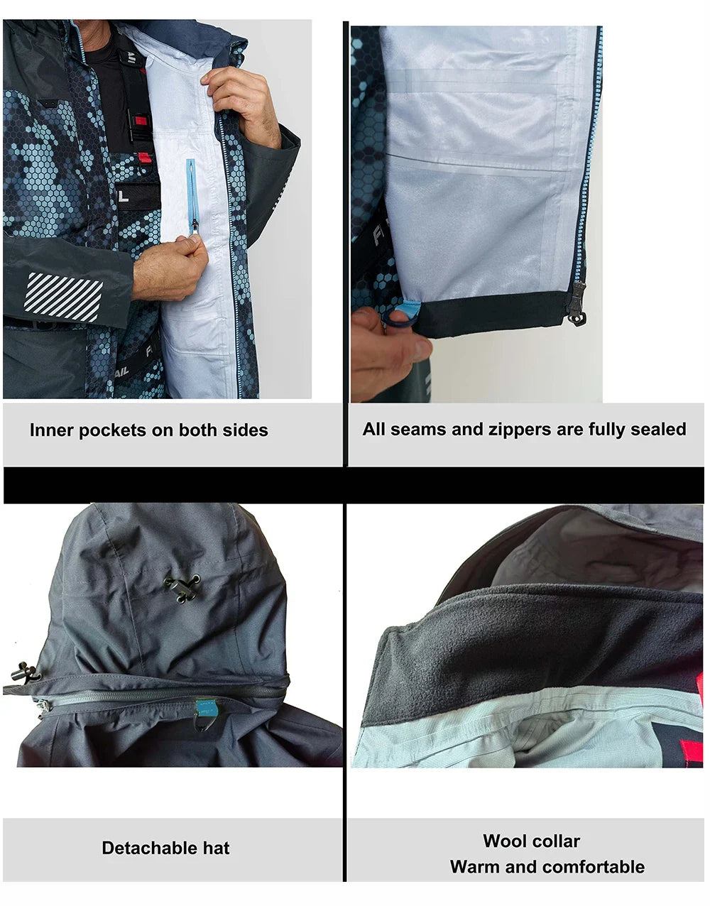 Jacket for ATV, UTV, Mud Riding, Fishing, Hunting, Speedmaster, Waterproof, Breathable, Keep Warm, Winter Spring