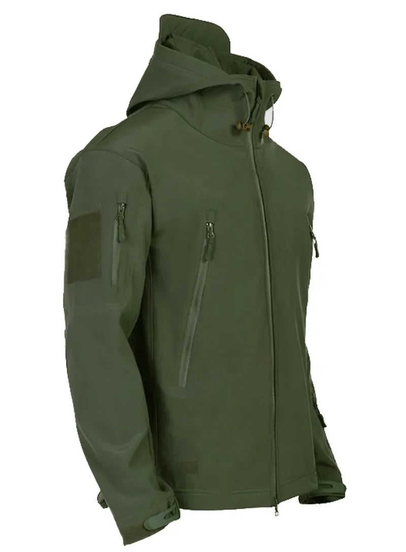 Motorcycle Shark Skin Soft Shell Jackets Men Tactical Windproof Waterproof jacket men Combat Jackets Mens Hooded Bomber Coats