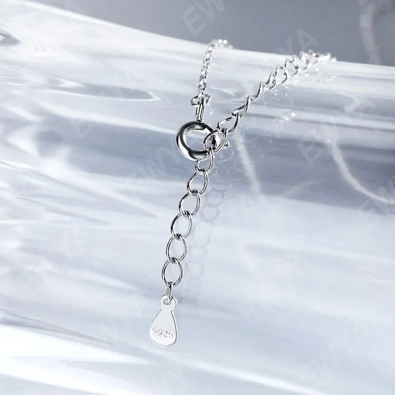 Sparkling 1.7/2.8/5cttw Full Moissanite Pendant Necklace for Women S925 Silver Plated 18K Gold Pass Diamond Test Necklaces