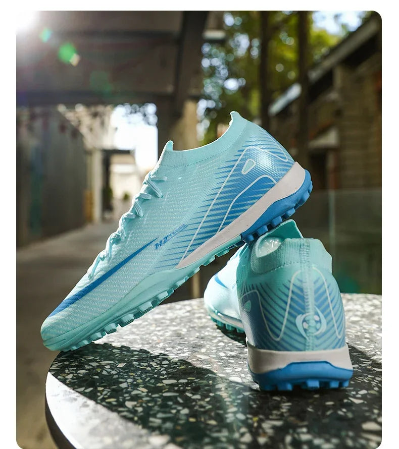 New Men Football Boots Ultralight Soccer Shoes Cleats Long Spikes Match Breathable Indoor Sneakers Training Drop Shipping