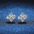 D Color Moissanite Stud Earrings For Women Top Quality 925 Sterling Silver Sparkling Diamond Engagement Wedding Jewelry