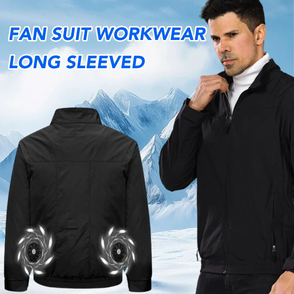 Smart Air Conditioned Jacket with Four Hole Fan Clothing Men's Outdoor Fishing Sun Protection Uniform Labor Protection Workwear