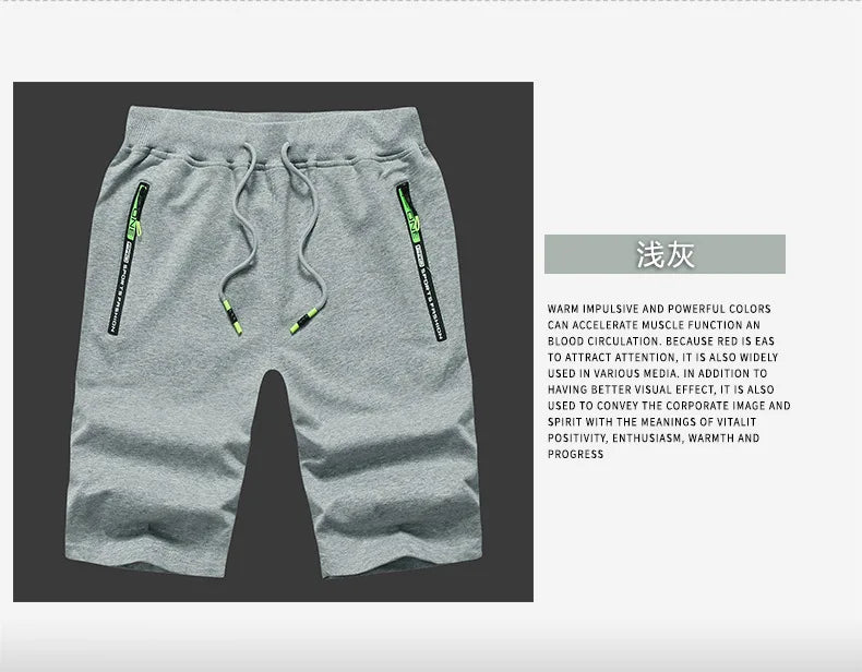 Men Summer Knit Cotton Knee Length Shorts Men Loose Sports Casual Pants Men Plus Size Breathable Lightweight Five Point Trousers