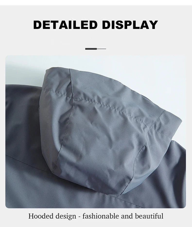 Unisex Waterproof Softshell Jacket Hiking Camping Climbing Trekking Hooded Windbreaker Casual Sporty Rain Coat Men Women