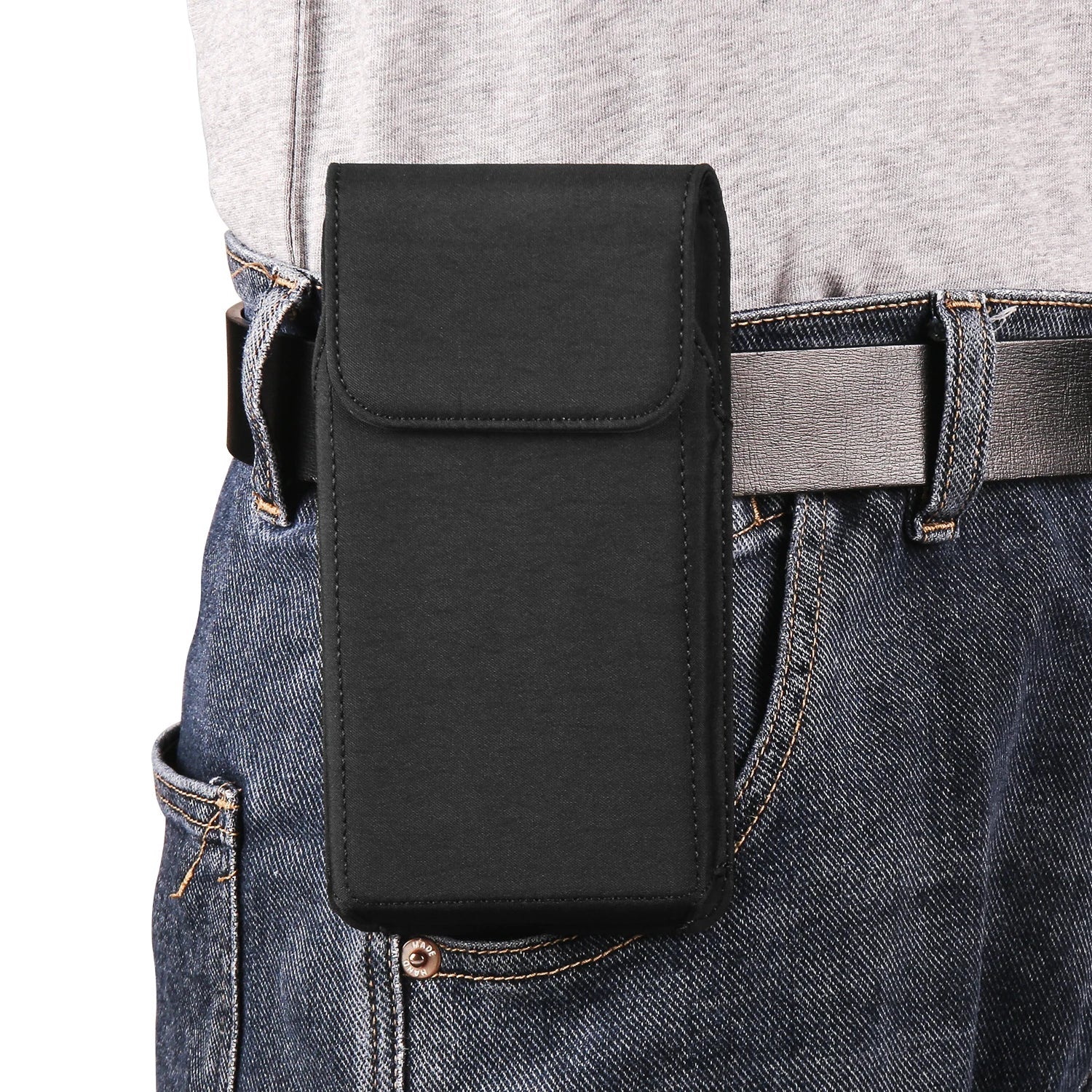 Nylon Belt Clip Phone Case Man Waist Bag For iPhone 17 16 15 14 13 Pro Max Samsung S25 S24 S23 S22 S21 Plus Redmi Holster Cover