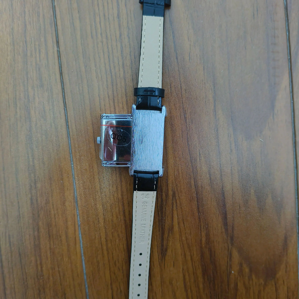 2025 Hot Sale Retro Niche Temperament Slide Design Leather Quartz Square Exquisite and Versatile Digital Watch 21mm