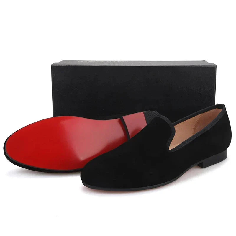 Men's Patent Leather Formal Shoes with Red Sole – Lace-Up Luxury Dress Footwear
