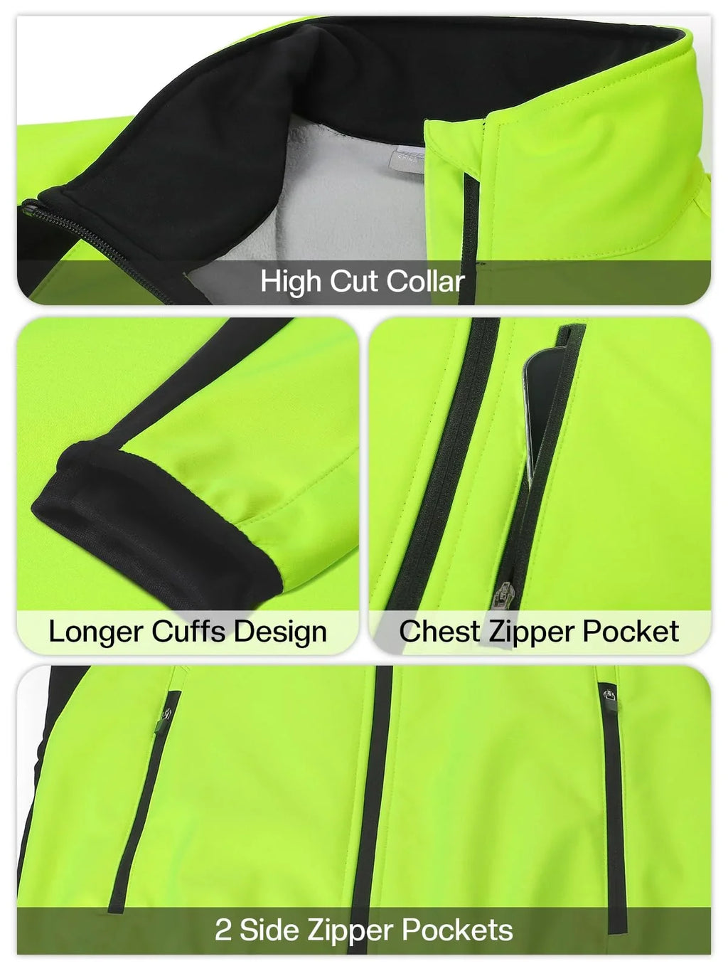 Men's Winter Cycling Jacket Softshell Windproof Thermal Fleece Bike Jacket Running Jacket Windbreaker BGA025