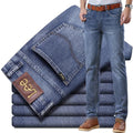 Lee Dex Cross-Border Trade Men's Straight-Leg Slim Fit Jeans Spring Summer Thin Light Grey Stretch Business Youth Casual Denim