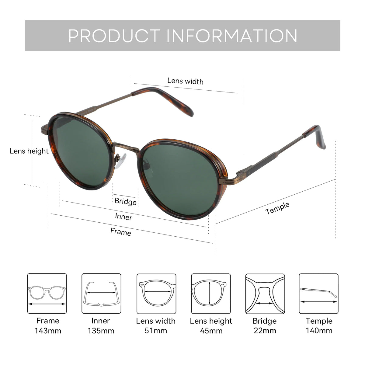 Steampunk Sunglasses For Men Vintage Round Polarized Mirror Sun Glasses For Women Shades UV400