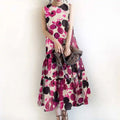 2024 Bohemian Sleeveless Summer Dresses Women Floral Printed Sundress Fashion Casual Ruffles Hem Long Vestido Robe Femme