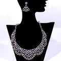 NEW Trendy 2PCS Necklace For Women Luxury Wedding Cubic Zircon CZ African Dubai Bridal Jewelry Set