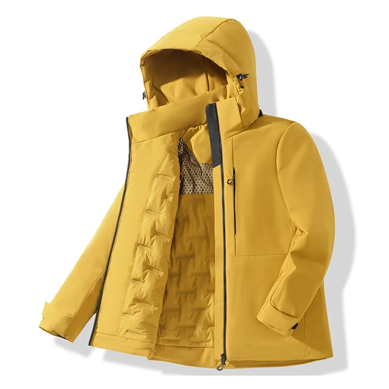 Warm Fleece Jacket Men Women Waterproof Windproof Winter Coat Unisex Outdoor Hiking Camping Skiing Climbing Windbreaker