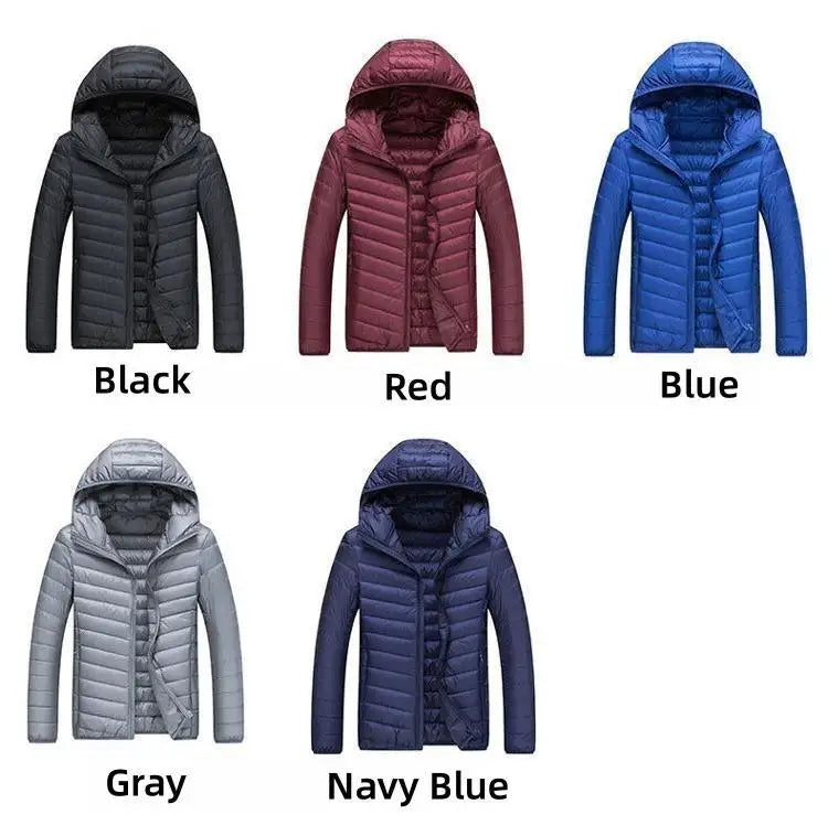 Autumn Winter Down Jacket Men Ultra Light Windproof Waterproof Anti Fouling Anti-Oil White Duck Portable Hooded Coat Male