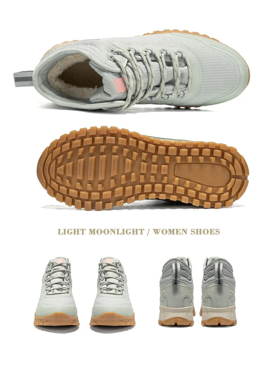 Winter Women Sneakers New Casual Waterproof Plush Warm Snow Boots Female Outdoor Non-Slip Lace up Walking Shoes ﻿