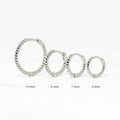 1pair 925 Sterling Silver Hoop Earring 6/7/8/13mm Circle Round Huggies for Women Men Ear Ring Bone Buckle Fashion Jewelry