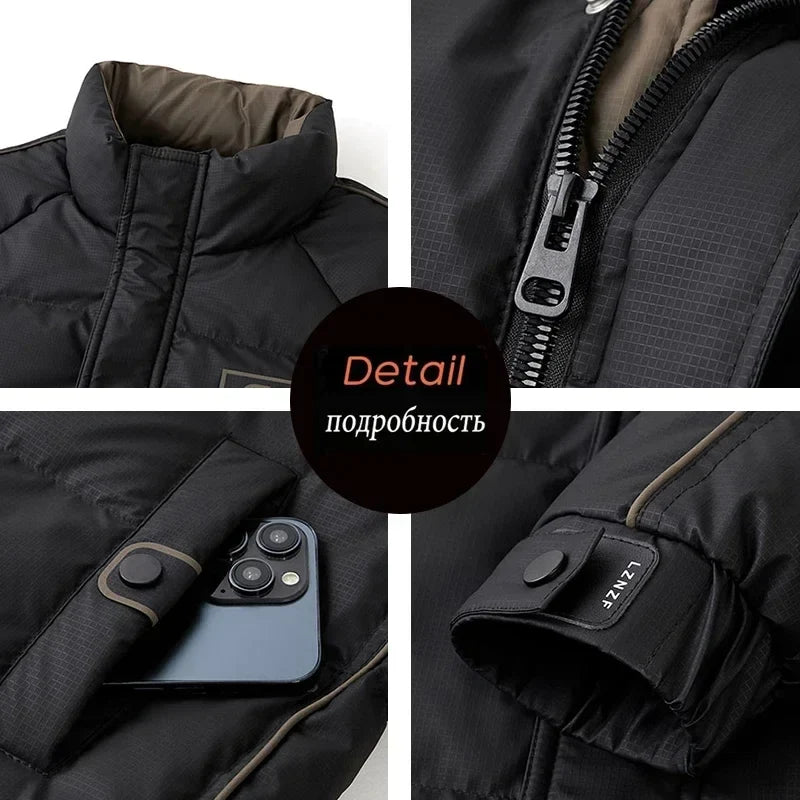 Winter Men White Duck Down Jackets Windproof Casual Outdoor Puffer Jacket Man Streetwear Padded Coat Male Down-Filled Clothes
