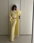Elegant Solid Pants Set For Women