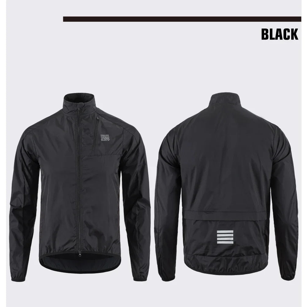 Cycling Jacket Windproof Men 2026 Ultralight Long Sleeve Bike Jersey Black&Yellow Lightweight MTB Sports Windbreaker